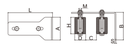 Guide Bracket with Nylon Roller (with bearings)