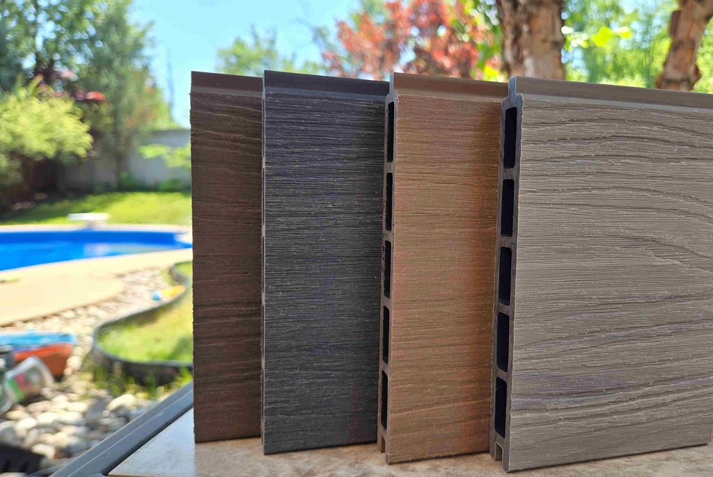 Wood composite fence panels